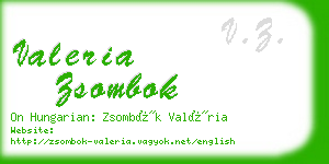 valeria zsombok business card